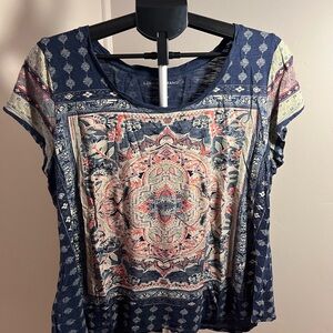 Lucky Brand Multicolor Bohemian Blouse